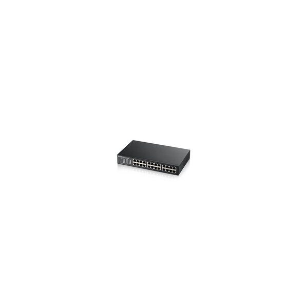 ZyXEL GS1100-24E - Unmanaged - Gigabit Ethernet (10/100/1000) - Rack-Einbau - Wandmontage