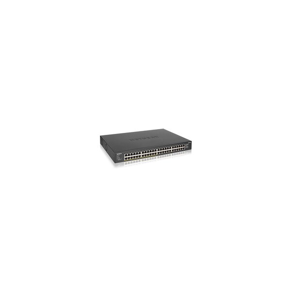 Netgear GS348PP Unmanaged Gigabit Ethernet (10/100/1000) Power over Ethernet (PoE) Schwarz - Unmanaged - Gigabit Ethernet (10/100/1000) - Vollduplex - Power over Ethernet (PoE) - Rack-Einbau
