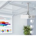 Techly Deckenhalterung für Beamer, ausziehbar, 54-90cm, Silber