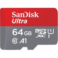 SanDisk 64GB Ultra microSDXC 140MB/s+SD Adapter -...