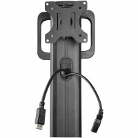 StarTech.com Computertisch mit Rollen und Monitorhalterung - CPU/PC-Halter - Tastaturablage - Ergonomischer höhenverstellbarer Desktop Computerwagen - Rollender mobiler Steharbeitsplatz auf Rädern - Schwarz - 8 kg - Stahl - 75 x 75 mm - 100 x 100 mm - 360