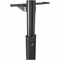 StarTech.com Computertisch mit Rollen und Monitorhalterung - CPU/PC-Halter - Tastaturablage - Ergonomischer höhenverstellbarer Desktop Computerwagen - Rollender mobiler Steharbeitsplatz auf Rädern - Schwarz - 8 kg - Stahl - 75 x 75 mm - 100 x 100 mm - 360