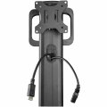StarTech.com Computertisch mit Rollen und Monitorhalterung - CPU/PC-Halter - Tastaturablage - Ergonomischer höhenverstellbarer Desktop Computerwagen - Rollender mobiler Steharbeitsplatz auf Rädern - Schwarz - 8 kg - Stahl - 75 x 75 mm - 100 x 100 mm - 360