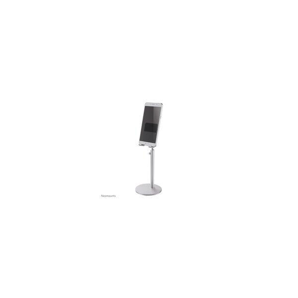 Neomounts DS10-200SL1 Telefon-Ständer bis zu 7" - höhenverstellbar - universal - Handy/Smartphone - Passive Halterung - Tisch/Bank - Silber
