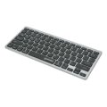 Manhattan 180559 - Mini - Kabellos - RF Wireless + Bluetooth - Scherenschalter - QWERTZ - Schwarz - Grau