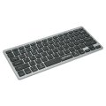 Manhattan 180559 - Mini - Kabellos - RF Wireless + Bluetooth - Scherenschalter - QWERTZ - Schwarz - Grau