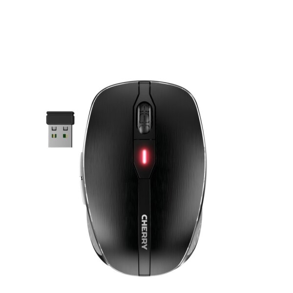 Cherry MW 8C ADVANCED - Beidhändig - Optisch - RF Wireless + Bluetooth - 3000 DPI - Schwarz - Grau