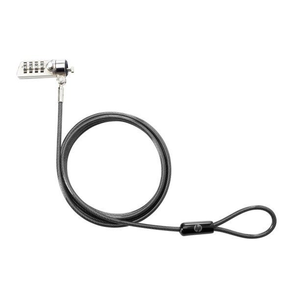HP Essential Kombinationsschloss - 1,22 m - Zahlenschloss - Galvanisiertes Stahl - Schwarz