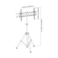 Techly TV LED LCD Stativ mit Dreibein Fuß 37"-70"