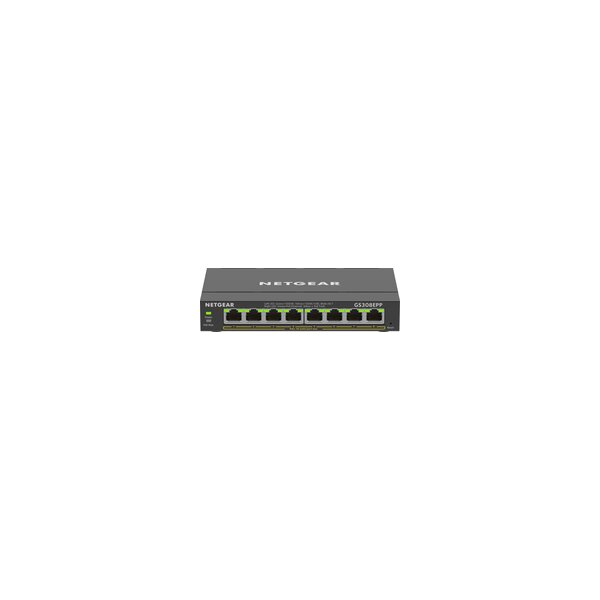 Netgear 8-Port Gigabit Ethernet High-Power PoE+ Plus Switch (GS308EPP) - Managed - L2/L3 - Gigabit Ethernet (10/100/1000) - Vollduplex - Power over Ethernet (PoE)