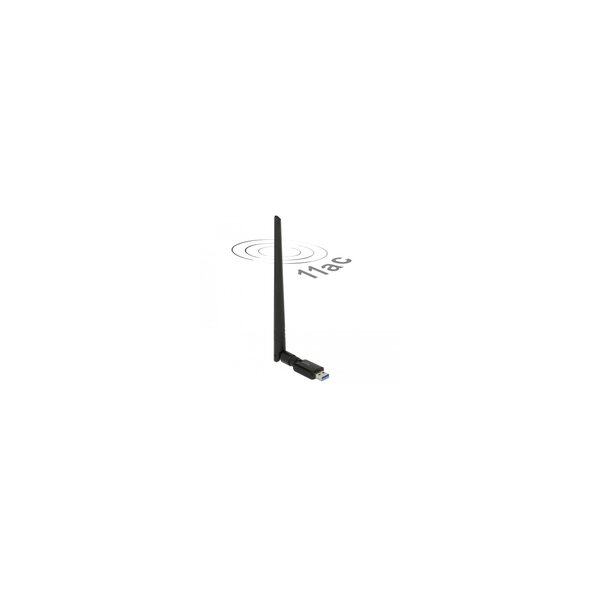 Delock 12535 - Kabellos - USB - RF Wireless - Wi-Fi 5 (802.11ac) - Schwarz