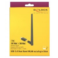 Delock 12535 - Kabellos - USB - RF Wireless - Wi-Fi 5 (802.11ac) - Schwarz