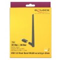 Delock 12535 - Kabellos - USB - RF Wireless - Wi-Fi 5 (802.11ac) - Schwarz