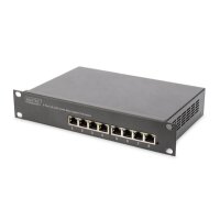DIGITUS 8-Port Gigabit PoE Switch, 10 Zoll, Unmanaged