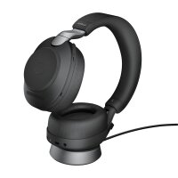 Jabra Evolve2 85 - UC Stereo - Kopfhörer - Kopfband - Büro/Callcenter - Schwarz - Binaural - Bluetooth-Pairing - Abspielen/Pause - Track < - Ortung > - Lautstärke + - Lautsärke -