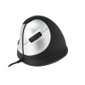 R-Go Ergonomische Maus R-Go HE Break mit Pausensoftware - medium (Handlänge 165-185mm) - Linkshänder - verkabelt - schwarz - Linkshändig - USB Typ-A - 3500 DPI - Schwarz
