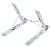 StarTech.com Faltbarer Laptop Ständer - Tragbarer Höhenverstellbarer Ergonomischer Laptopständer - Tragkraft 10 kg - Aluminium Laptophalterung neigbar - Notebook Ständer - Schwenkbare Laptop Unterlage - Laptop-Ständer - Silber - Aluminium - 10 kg - 15 - 8