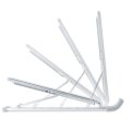 StarTech.com Faltbarer Laptop Ständer - Tragbarer Höhenverstellbarer Ergonomischer Laptopständer - Tragkraft 10 kg - Aluminium Laptophalterung neigbar - Notebook Ständer - Schwenkbare Laptop Unterlage - Laptop-Ständer - Silber - Aluminium - 10 kg - 15 - 8