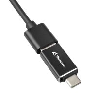 Sharkoon Shark 3-Port USB 3.2 Gen 1 Alu Hub+ RJ45...