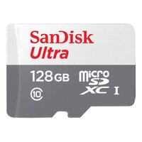 SanDisk 128GB Ultra Lite White/Gray microSDXC 100MB/s Class 10 UHS-I 3x5 pack - Extended Capacity SD (MicroSDHC)