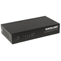 Intellinet 5-Port Gigabit Ethernet PoE+ Switch - 4 x PSE PoE-Ports - IEEE 802.3at/af Power-over-Ethernet (PoE+/PoE) - 60 W - Desktop - Unmanaged - Gigabit Ethernet (10/100/1000) - Power over Ethernet (PoE)
