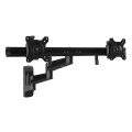 StarTech.com Wandmontage Dual Monitorarm - Drehbarer VESA Dual Monitor Arm - TV Wandhalterung vollbeweglich für 2x 24 "Displays - Synchronisierte einstellbare Querstange - Ergonomische Doppelbildschirmhalterung - 10 kg - 38,1 cm (15") - 61 cm (24") - 75 x