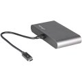 StarTech.com Thunderbolt 3 Mini Dock - Tragbare Dockingstation für Zwei Monitore - DP 4K 60 Hz - 1x USB-A Hub (3.0/5 Gbit/s) - GbE - 28cm Kabel - TB3 Multiport Adapter - Mac/Windows - Kabelgebunden - Thunderbolt 3 - 10,100,1000 Mbit/s - IEEE 802.3ab - IEE