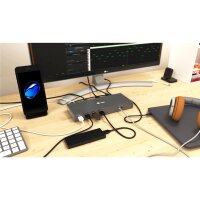 i-tec USB 3.0 / USB-C / Thunderbolt 3 Dual Display Docking Station - Kabelgebunden - USB 3.2 Gen 1 (3.1 Gen 1) Type-C - 3,5 mm - USB Typ-A - USB Typ-C - 10,100,1000 Mbit/s - Schwarz - Türkis