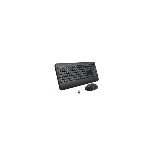 Logitech 920-008685 - Kabellos - RF Wireless - Membran Key Switch - QWERTY - Schwarz - Weiß - Maus enthalten