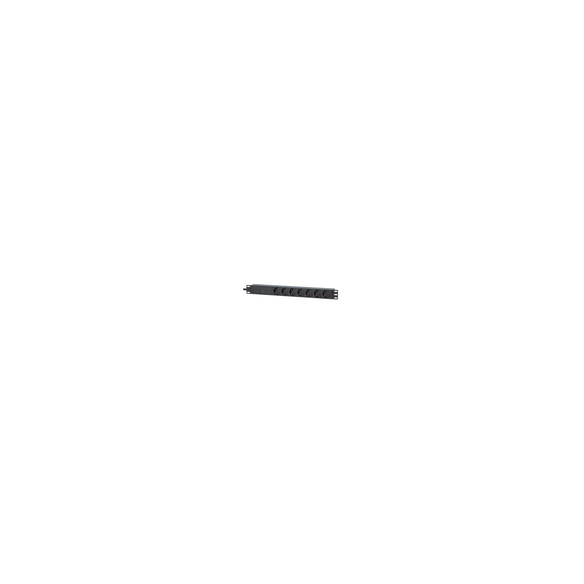 Intellinet 715140 - 1U - Einphasig - Aluminium - Schwarz - 7 AC-Ausgänge - Typ F