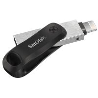 SanDisk iXpand - 64 GB - USB Type-A / Lightning - 3.2 Gen 2 (3.1 Gen 2) - Drehring - Schwarz - Silber