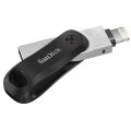 SanDisk iXpand - 64 GB - USB Type-A / Lightning - 3.2 Gen 2 (3.1 Gen 2) - Drehring - Schwarz - Silber