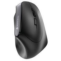 Cherry MW 4500 Kabellose 45 Grad Maus - Schwarz - USB - rechts - Vertikale Ausführung - Optisch - RF Wireless - 1200 DPI - Schwarz