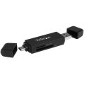StarTech.com USB Speicherkartenlesegerät - USB 3.0 SD Kartenleser - Kompakt - 5Gbit/s - USB Kartenleser - MicroSD USB Adapter - MMC - MicroSD (TransFlash) - MicroSDHC - MicroSDXC - SD - SDHC - SDXC - Schwarz - 5000 Mbit/s - Kunststoff - Aktivität - Leistu