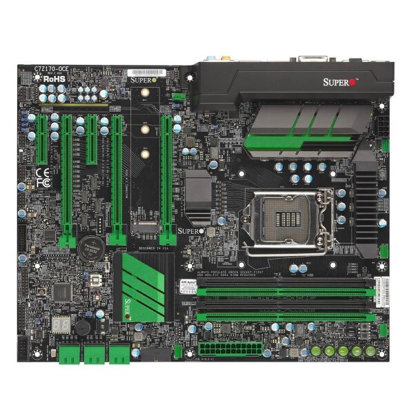 Supermicro C7Z170-OCE - Intel - LGA 1151 (Socket H4) - Intel® Celeron® - Intel® Pentium® - i3-6xxx - i3-7xxx - i5-6xxx - i5-7xxx - i7-6xxx - i7-7xxx - LGA 1151 (Socket H4) - DDR4-SDRAM