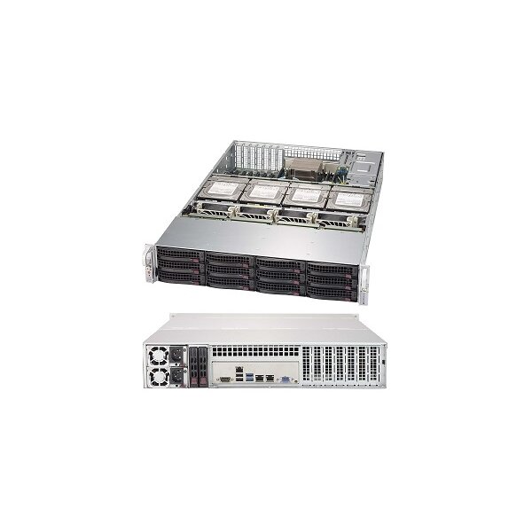 Supermicro SuperChassis 829HE1C4-R1K02LPB - Rack - Server - Schwarz - ATX - EATX - 2U - HDD - Netzwerk - Leistung - Stromausfall - System