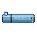 Kingston IronKey 32GB Vault Privacy 50 AES-256 verschlüsselter - FIPS 197 - 32 GB - USB Typ-A - 3.2 Gen 1 (3.1 Gen 1) - 250 MB/s - Kappe - Schwarz - Blau