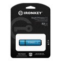 Kingston IronKey 32GB Vault Privacy 50 AES-256 verschlüsselter - FIPS 197 - 32 GB - USB Typ-A - 3.2 Gen 1 (3.1 Gen 1) - 250 MB/s - Kappe - Schwarz - Blau