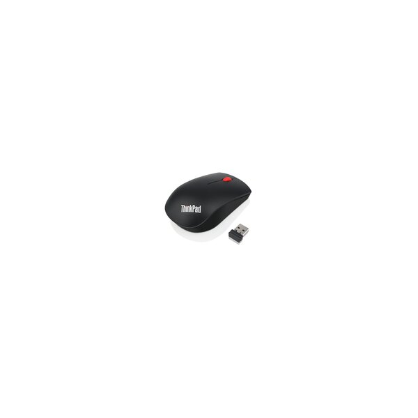 Lenovo Wireless Mouse - Maus - 1.200 dpi Laser, Optisch - 3 Tasten - Schwarz