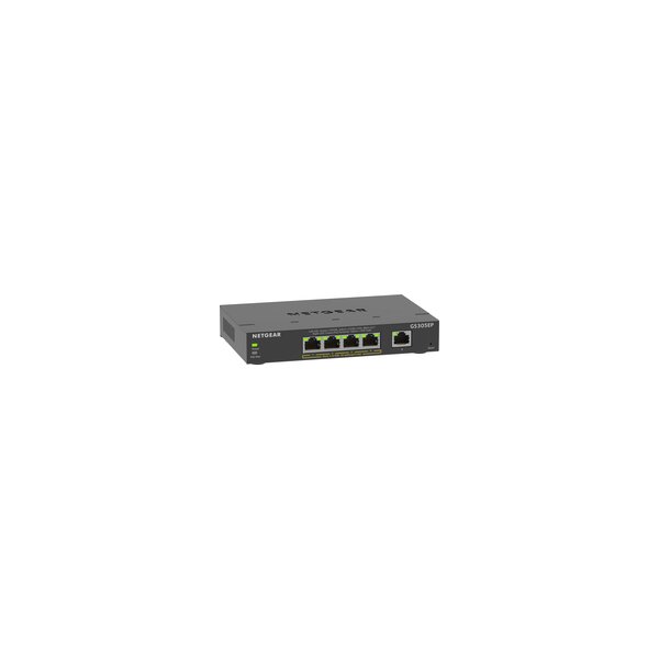 Netgear GS305EP Switch 5 Port Gigabit Ethernet LAN PoE Switch Plus (mit 4x PoE+ 63W - Managed Netzwerk Switch mit IGMP Snooping - QoS - VLAN - lüfterloses Metallgehäuse) - Managed - L2/L3 - Gigabit Ethernet (10/100/1000) - Vollduplex - Power over Ethernet