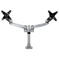 StarTech.com Doppelter Monitorarm für den Tisch - Premium Gelenkarm für Monitore - VESA Monitore bis 30" und 10 kg - höhenverstellbar/drehbar/neigbar/schwenkbar - Klemme/Durchführung - Silber - Klemme - 10 kg - 33 cm (13") - 68,6 cm (27") - 100 x 100 mm -