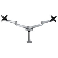StarTech.com Doppelter Monitorarm für den Tisch - Premium Gelenkarm für Monitore - VESA Monitore bis 30" und 10 kg - höhenverstellbar/drehbar/neigbar/schwenkbar - Klemme/Durchführung - Silber - Klemme - 10 kg - 33 cm (13") - 68,6 cm (27") - 100 x 100 mm -