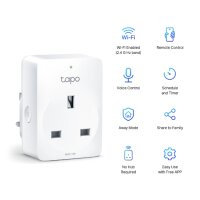 TP-LINK Tapo P100 - Kabellos - Bluetooth / Wi-Fi - 802.11b,802.11g,Wi-Fi 4 (802.11n) - Indoor - Weiß - FCC - RoHS - ETL