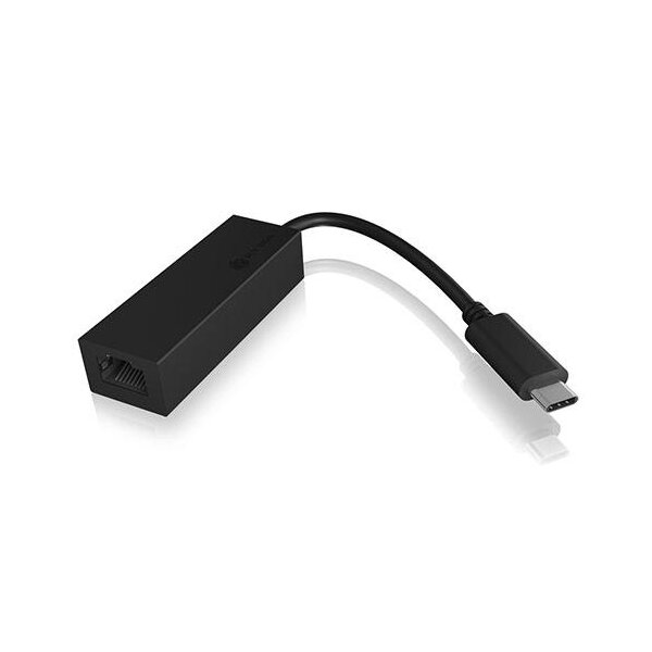 ICY BOX IB-LAN100-C3 - Kabelgebunden - USB Typ-C - Ethernet - 1000 Mbit/s - Schwarz