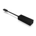 ICY BOX IB-LAN100-C3 - Kabelgebunden - USB Typ-C - Ethernet - 1000 Mbit/s - Schwarz