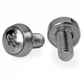 StarTech.com 12-24 Serverschrank Schrauben - 50er-Pack - vernickelt - Schraube - Stahl - Kuppelkopf - Silber - RoHS - REACH - 16,5 mm