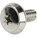 StarTech.com 12-24 Serverschrank Schrauben - 50er-Pack - vernickelt - Schraube - Stahl - Kuppelkopf - Silber - RoHS - REACH - 16,5 mm