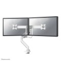 Neomounts DS75-450WH2 Monitorarm 17-32" - Gasfeder - Topfix - 180°-Stopp - Klemme/Durchführung - 43,2 cm (17") - 81,3 cm (32") - 100 x 100 mm - Höhenverstellung - Weiß