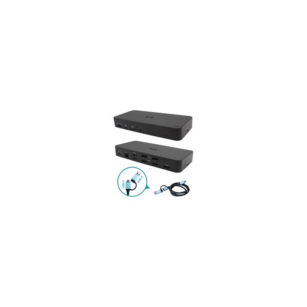 i-tec USB 3.0 / USB-C / Thunderbolt - 3x 4K Docking Station + Power Delivery 100W - Kabelgebunden - USB 3.2 Gen 1 (3.1 Gen 1) Type-C - 100 W - 3,5 mm - 10,100,1000 Mbit/s - Schwarz