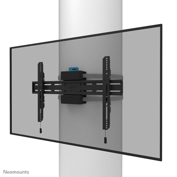 Neomounts WL30S-910BL16 TV-Säulenhalterung 40-75" - fest - abschließbar - Durchm. 25-100 cm - Hochformat - 190,5 cm (75") - 200 x 100 mm - 600 x 400 mm - 6° - Stahl - Schwarz